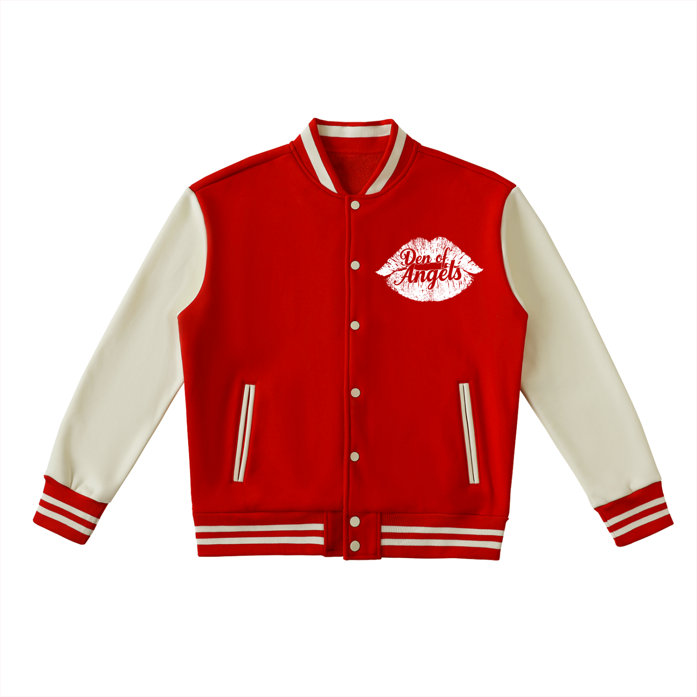 Two-Tone Fleeced Varsity Jacket